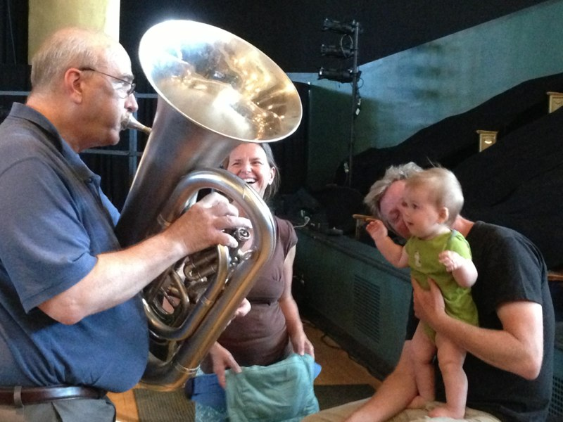 A moment of music sharing between the generations